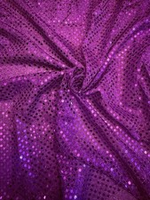 Purple Shiny Sequin Dot Confetti Fabric Halloween Costumes 2 yards
