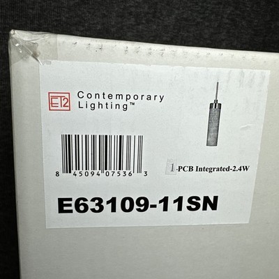 ET2 Contemporary Lighting E63109-11SN Cilandro LED Mini Pendant Satin Nickel NEW