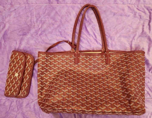 Goyard Paris Saint Louis Shoulder Tote Bag Bordeaux Herringbone Japan Authentic