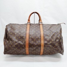 NO TARIFF Vintage Louis Vuitton LV Boston Bag Keepall 55 Brown Monogram 5650704
