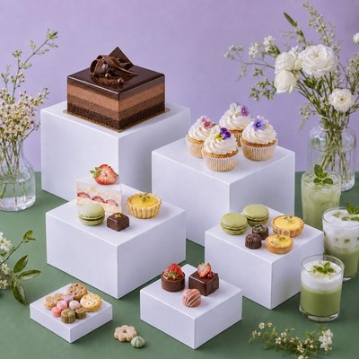 6 PCS Buffet Risers, Food Risers for Buffet Table, (Size 3'',4'',5'',6'',7'',8'')Cu...
