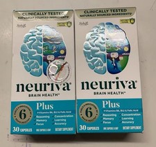 Neuriva Brain Supplement 30ct Memory Focus Concentration 2-Pack