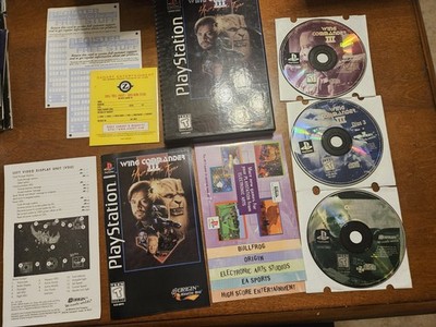 Wing Commander III: Heart of the Tiger CIB Long Box PS1 Playstation Nice Copy