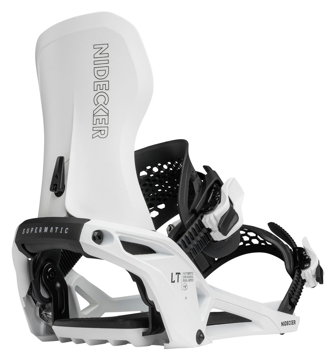 2026 Nidecker LT SuperMatic Drop In Snowboard Bindings White
