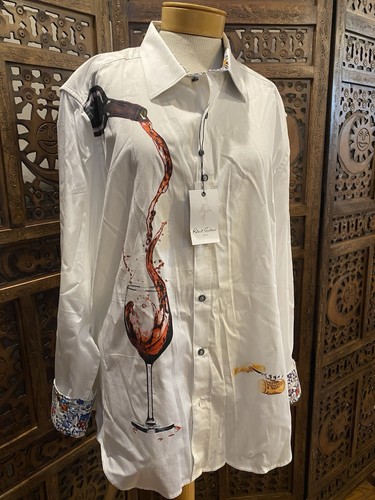 NWT Robert Graham Pinot Noir 2 Wine Shirt 3XL Classic Fit Embroidered LS $258