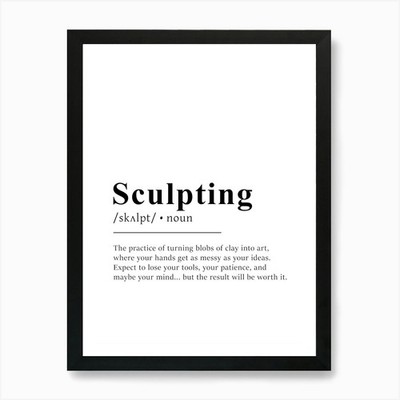 Sculpting Definition Poster - Dicti gerahmtes Wandbild Poster Leinwanddruck Bild