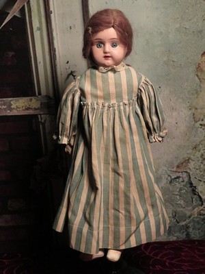 SPOOKY CREEPY Minerva Haunting Metal Leather Doll HORROR Oddities Display Prop