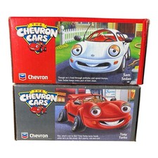 The Chevron Cars Lot Of 2 Toy Car Collectibles Sam Sedan & Tony Turbo Vintage