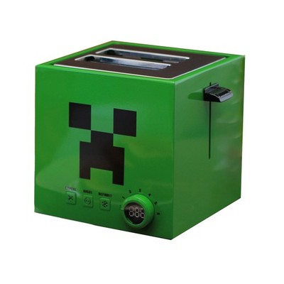 Minecraft Toaster Green Creeper Cube 2 Scheiben