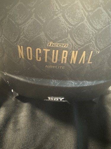 Icon Airflite Nocturnal Full Face Motorcycle Helmet Size Large Midnight Black - Picture 6 of 15