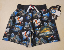 NWT Jurassic World Rebirth Swim Trunks Shorts Boy's Size 4/5 UV50 Protection