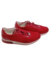 ara fusion4 sneaker donna basse rosse numero 38 tessuto pelle verniciata lacci