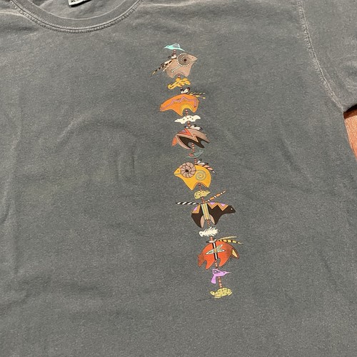 Vintage Navajo Stacked Animals T-Shirt Green XL Native American Graphic - Picture 2 of 9