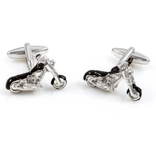 Motorcycle Chopper Street Bike Cufflinks Gift Box Polishing Cloth