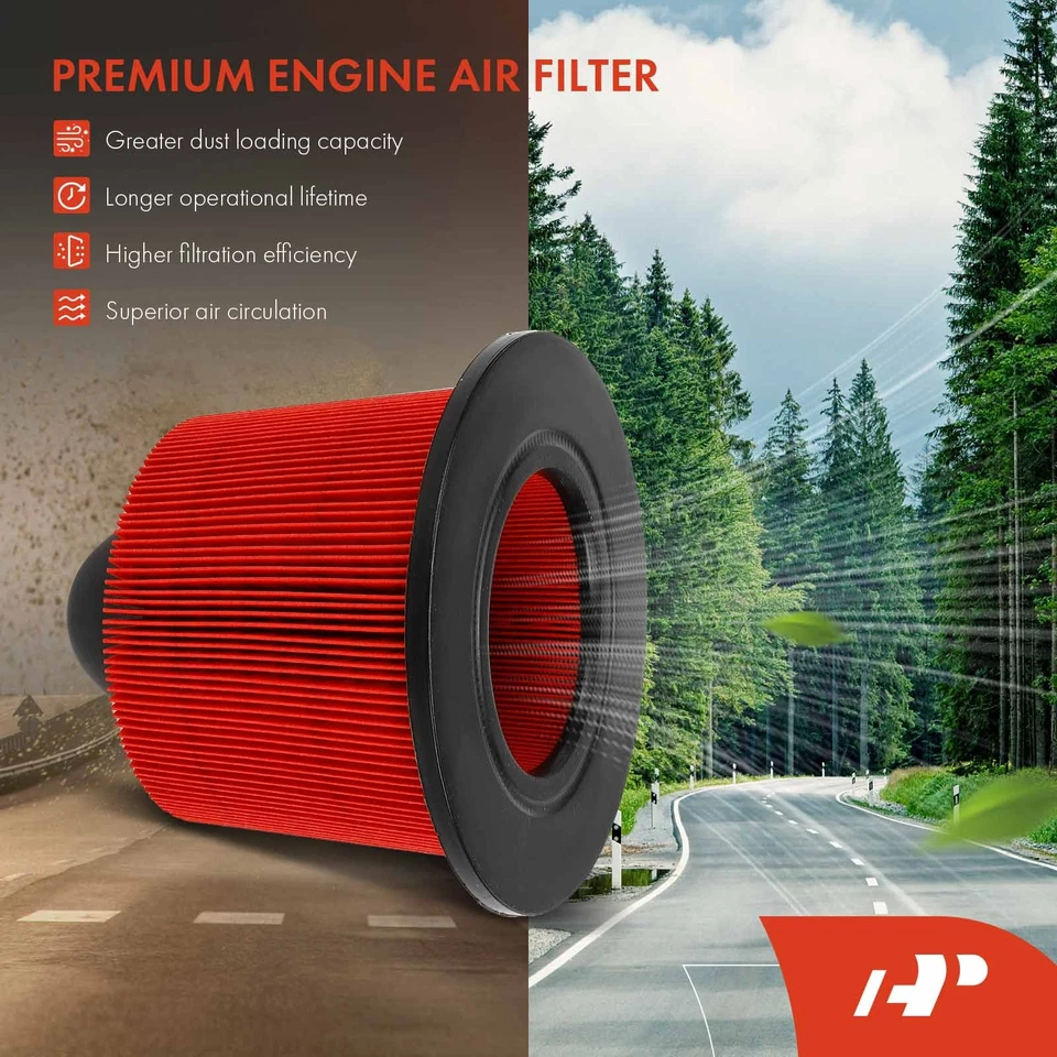 Filtro de aire de motor de alto rendimiento A-Premium 2 piezas para Ford E-250 F-150 Lincoln Foto 3 de 4