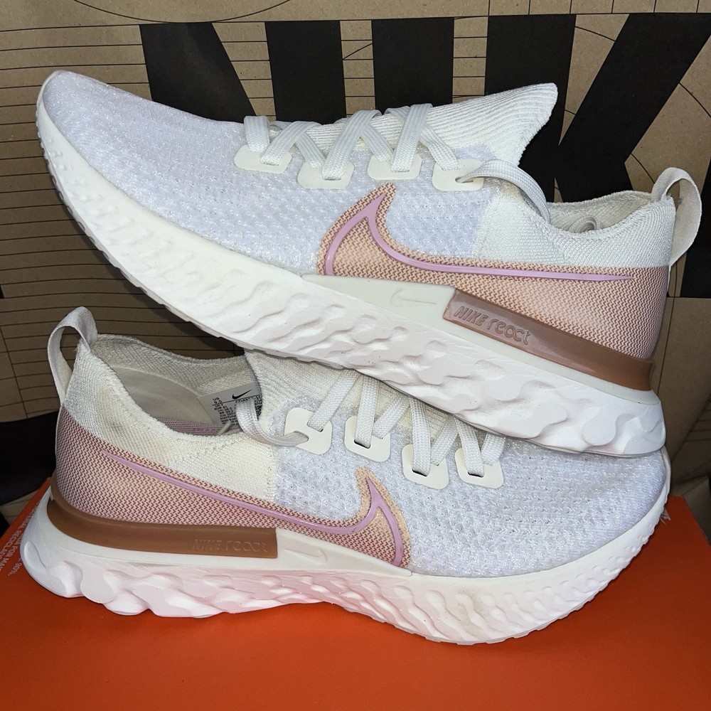 Nike React Infinity Run Flyknit Sail Metallic Copper Size 9.5 Running Shoes
