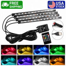 Rgb Led Glow Car Interior Lamp Under Dash Footwell Seats Inside Lighting