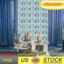 6Pcs Artificial Flower Wall Panels Wedding Party Backdrop Decor 24'' x 16''