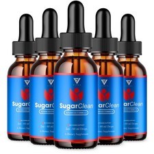 (5 Pack) Sugar Clean Advanced Drops, Sugar Clean Blood Support Formula (10oz)