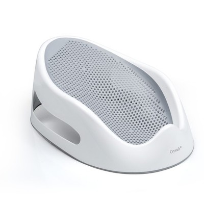 Baby Badewannenstütze rutschfest Badewanne Soft Touch grau für Neugeborene bis 6 Monate