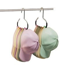 4 Pack Hat Hangers for Closet, Premium Hat Organizer for Baseball Caps, Black...