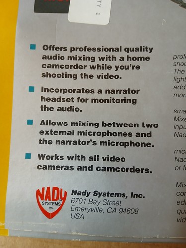 NADY MCM-400 Mini Videocamera Microfono Mixer per Videocamera Mixaggio Audio - Foto 4 di 16