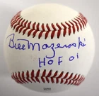 Bill Mazeroski Signed Official Rawlings Baseball Auto Inscribed "HOF 01" W/ COA