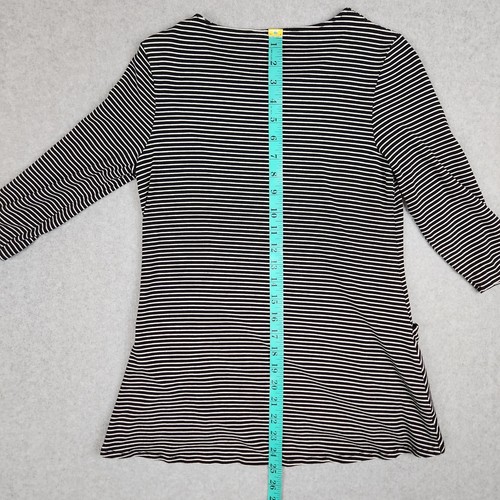 Top Chico's donna taglia 0P US piccolo nero bianco tasche a righe - Foto 11 di 12