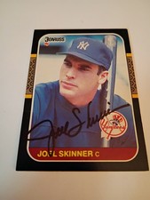 JOEL SKINNER (in-person & hard-signed) AUTOGRAPH 1987 Donruss card #545