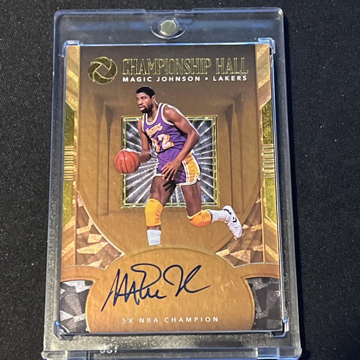 Panini Magic Johnson Basketball Autographed Sports Trading Cards