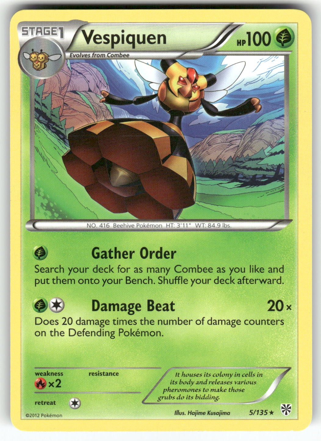 Vespiquen Plasma Storm Rare Pokemon Moderately played
