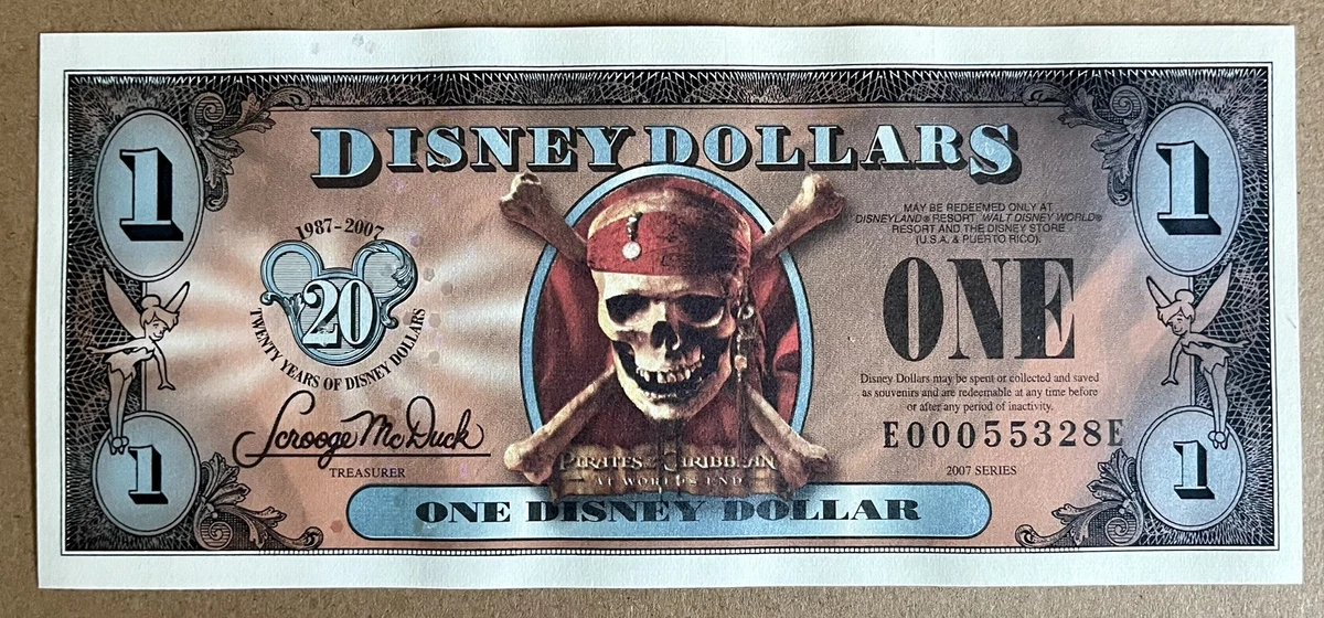 Pirates of the Caribbean Disney Dollars (1968-Now) for sale | eBay