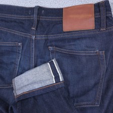 Unbranded Brand Jeans Men's 32x31 Indigo Stretch Selvedge Denim Tight Fit UB-422