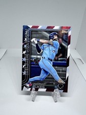 2025 Topps Series 2 Nathan Lukes Independence Day Parallel /76 Blue Jays