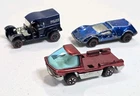 3 Hotwheels Redline Heavyweight Truck Tri Baby Paddy Wagon Police Car Lot Of 3