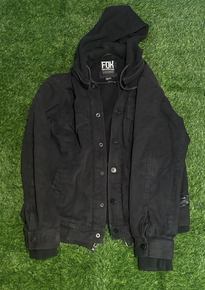 Fox Racing Snap Button Jacket Black Large - image 1