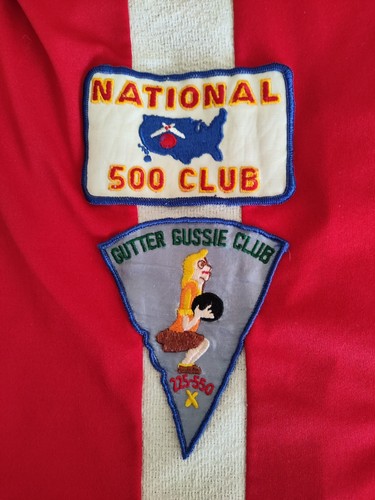 VTG Nat Nast Bowling Shirt poly, With Original Old Patches, Back Advertising  - Picture 6 of 16