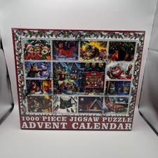 Christmas Cat Postage Stamp Advent Calendar Jigsaw Puzzle 1000 Piece Sealed New