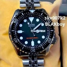 SEIKO SKX007K2 Black Boy Dome AR Sapphire Wristwatch