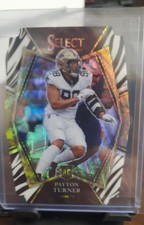2021 Panini Select - Premier Level Payton Turner #188 Zebra Prizm Die-Cut (RC)