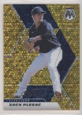 2021 Panini Mosaic Quick Pitch Gold Mosaic Prizm 7/10 Zach Plesac #105 no9