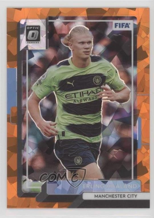 2022-23 Panini Donruss Optic Orange Ice Prizm Erling Haaland #160 0ur2