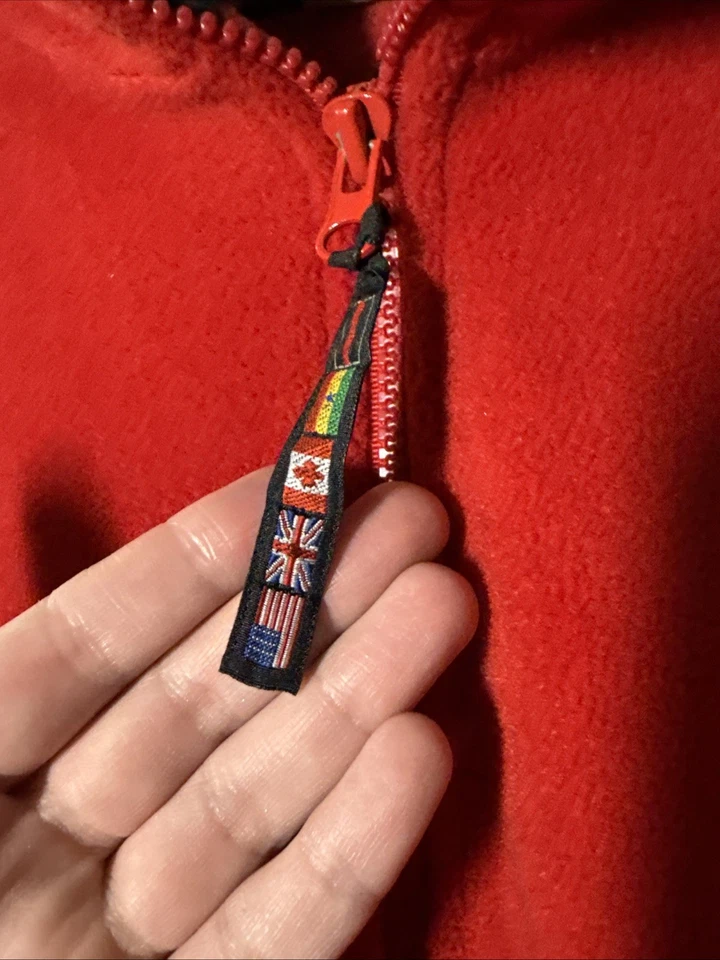 Vintage FUBU Red Fleece Top Mens Size 3XL Pullover Jacket Sweater - Image 4 of 4