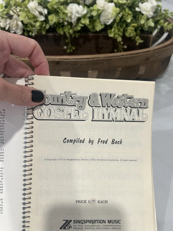 Hinário gospel country e ocidental encadernado em espiral 1972 inspiração - Imagem 4 de 4
