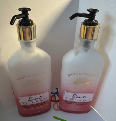 Bath & Body Works Aromatherapy Reset Bergamot Neroli Cedarwood Body Lotion x2
