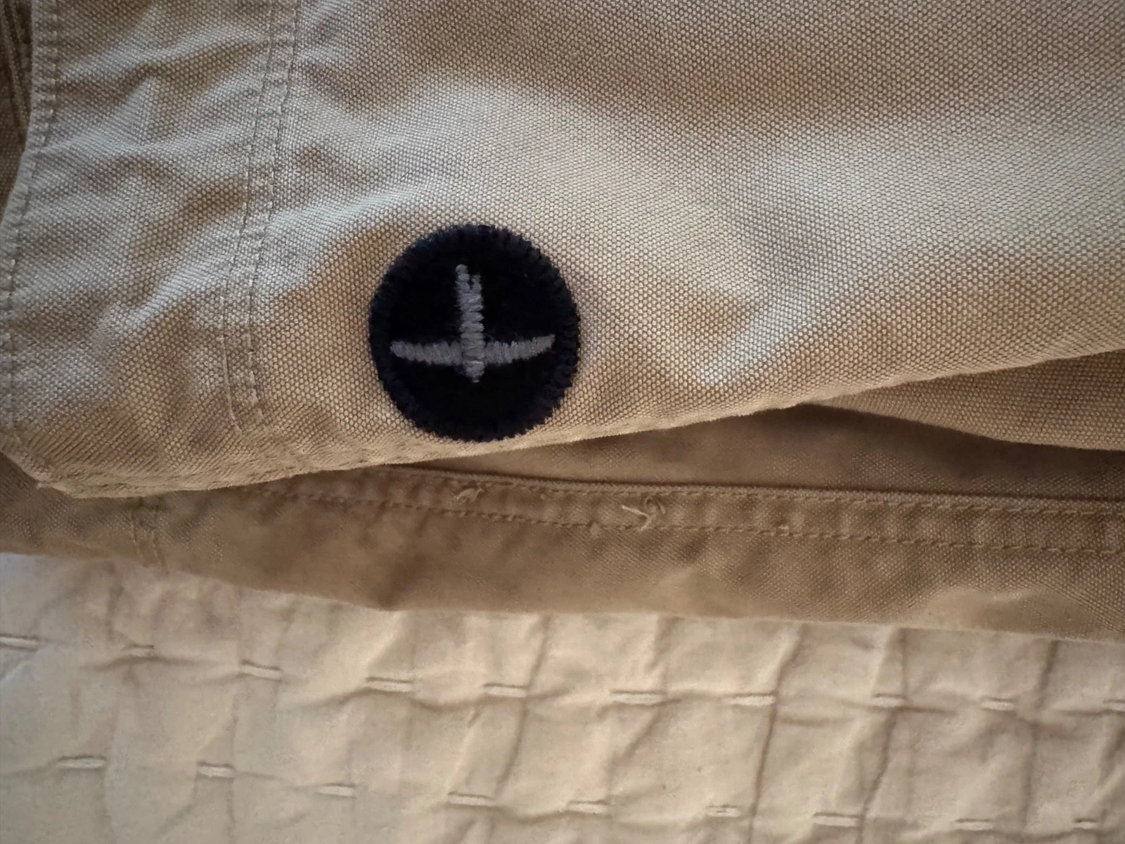 Relwen Chore Coat Men’s L 42 Drill Khaki Canvas Tricot Lined Drawstring Hem - product detail image 14