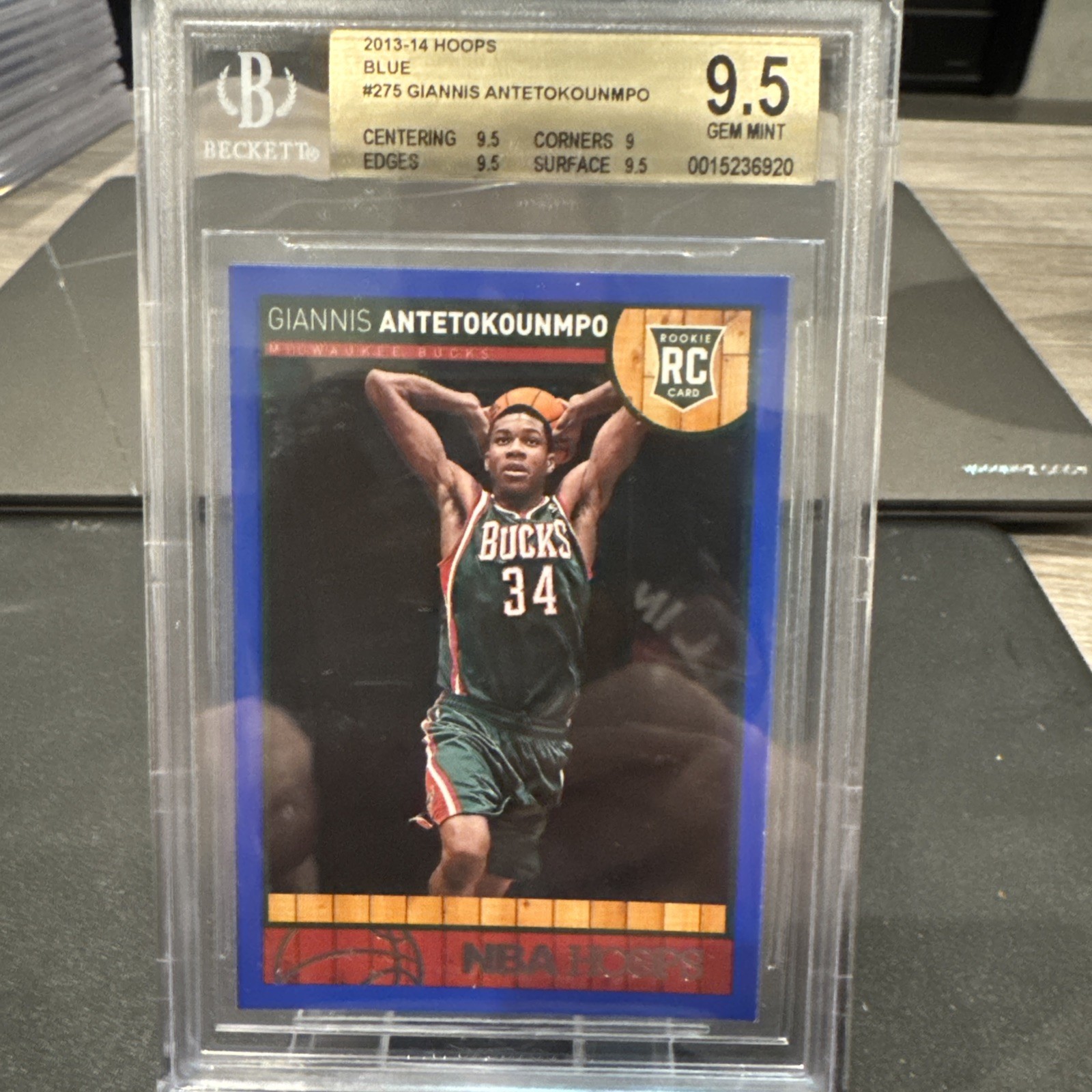 Giannis Antetokounmpo RC 2013 Hoops Blue #275 BGS 9.5 🔥 Bucks