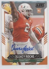 2021 Score Rookies Signatures Quincy Roche #357 Auto 5sb