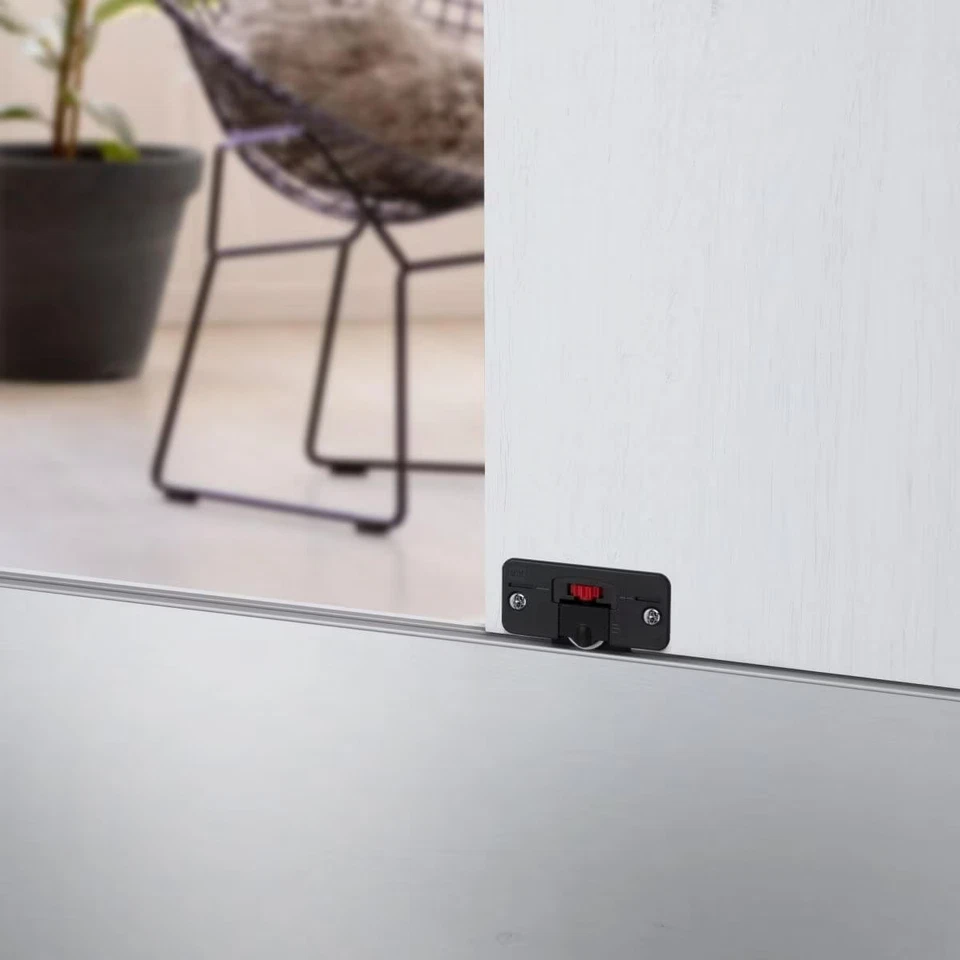 Schiebetürbeschlag Set Mobile Scorrevole Armadio Guida Alluminio Rullo 20 KG - Immagine 3 di 4