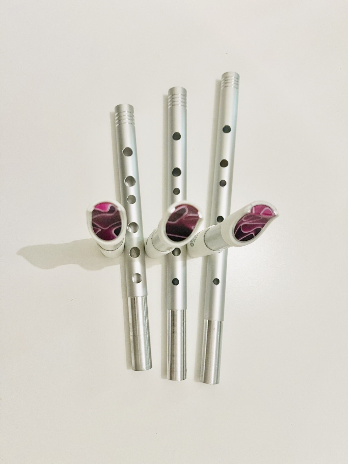 Custom Set A, Bb, & C Irish Tin Penny Whistles Handcrafted  By Nick Metcalf